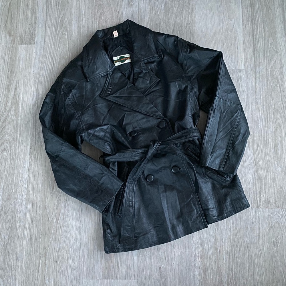 Vintage Belted leather jacket